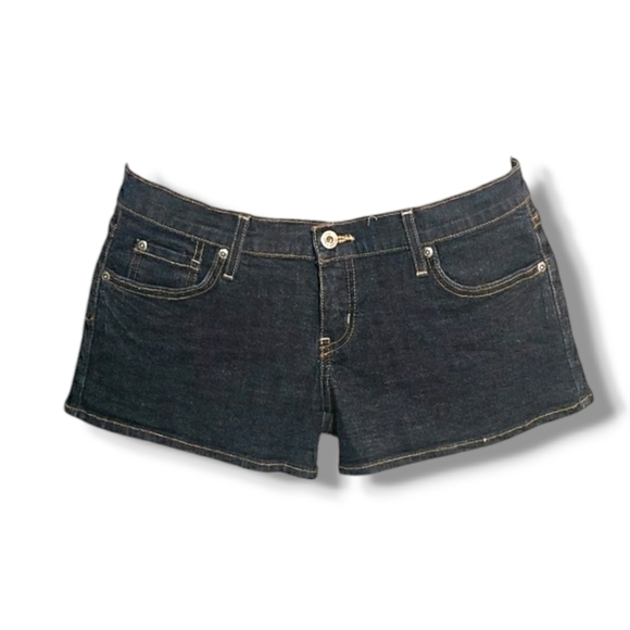 Jean Shorts in Dark Wash Denim - Picture 2 of 14